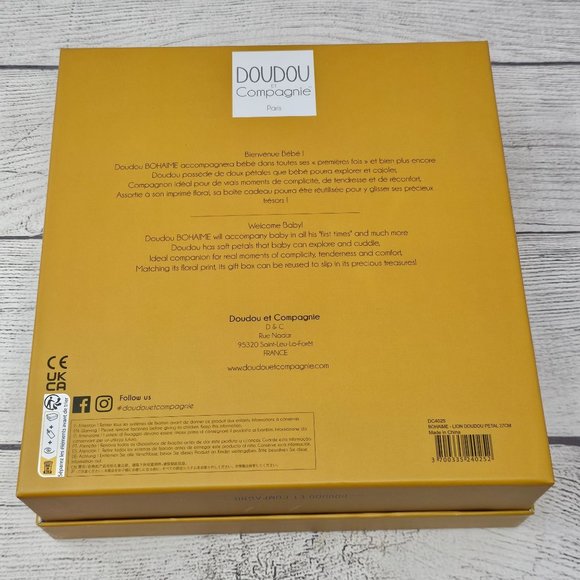 NEW! DouDou‎ Et Compagnie Paris Plush LION Security Blanket Lovey - Picture 5 of 5